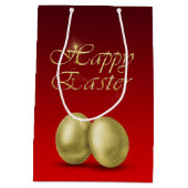 Golden paaseieren - Middelgrote Gift Bag Medium Cadeauzakje (Achterkant)