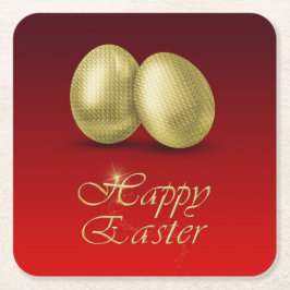 Golden paaseieren - Onderzetter van papier