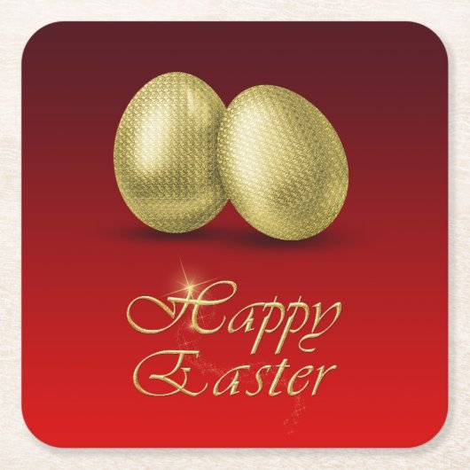 Golden paaseieren - Onderzetter van papier (Voorkant)