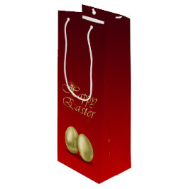 Golden paaseieren - Wijnreuzenzak Wijn Cadeautas