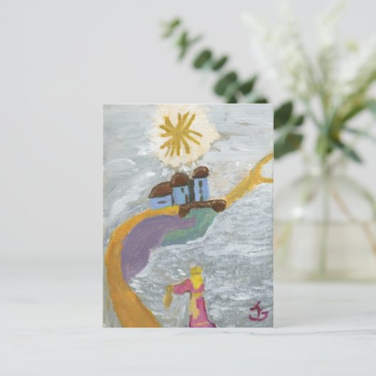 Golden pad briefkaart (Staand voorkant)