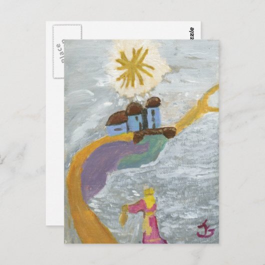 Golden pad briefkaart (Voorkant / Achterkant)