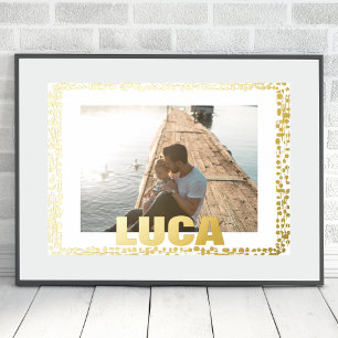 GOLDEN PAINT DROPS Moderne Vette EDITABLE TEKST FO Folie Afdrukken