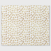 Golden Paint Strokes Wrapping Paper Cadeaupapier (Vlak)