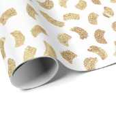 Golden Paint Strokes Wrapping Paper Cadeaupapier (Rol Hoek)