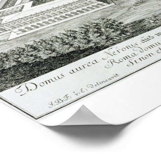 Golden Palace van de keizer Nero (AD 54-68), Rome Poster (Hoek)