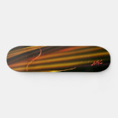 Golden Palm Fronds Tropisch Abstract Persoonlijk Skateboard (Horizontaal)