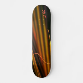 Golden Palm Fronds Tropisch Abstract Persoonlijk Skateboard