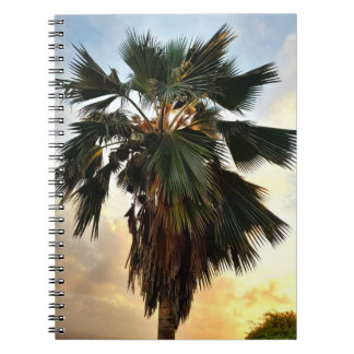 Golden Palm Sky - Tropisch spiraalvormig Notitiebo Notitieboek