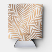 Golden Palm Tree Leaf Pattern Blikjeskoeler (Voorkant)