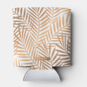 Golden Palm Tree Leaf Pattern Blikjeskoeler (Achterkant)