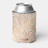 Golden Palm Tree Leaf Pattern Blikjeskoeler (Blikje Achterkant)