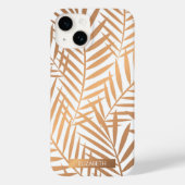 Golden Palm Tree Leaf Pattern Case-Mate iPhone Case (Achterkant)