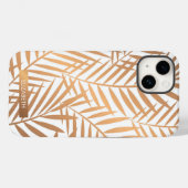 Golden Palm Tree Leaf Pattern Case-Mate iPhone Case (Achterkant (horizontaal))
