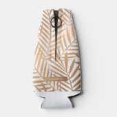 Golden Palm Tree Leaf Pattern Flesjeskoeler (Achterkant)