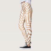 Golden Palm Tree Leaf Pattern Leggings (Links)