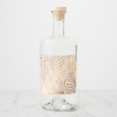 Golden Palm Tree Leaf Pattern Likeurfles Etiket (Voorkant)