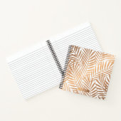 Golden Palm Tree Leaf Pattern Notitieboek (Binnen)