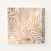 Golden Palm Tree Leaf Pattern Notitieboek (Achterkant)
