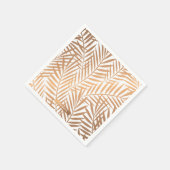 Golden Palm Tree Leaf Pattern Servet (Hoek)
