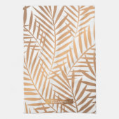 Golden Palm Tree Leaf Pattern Theedoek (Verticaal)