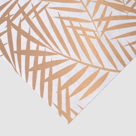 Golden Palm Tree Leaf Pattern Tissuepapier (Detail)