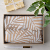 Golden Palm Tree Leaf Pattern Tissuepapier (Geschenk)