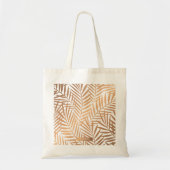 Golden Palm Tree Leaf Pattern Tote Bag (Voorkant)