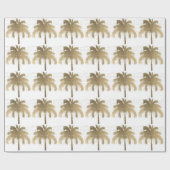 Golden Palm Trees Cadeaupapier (Vlak)