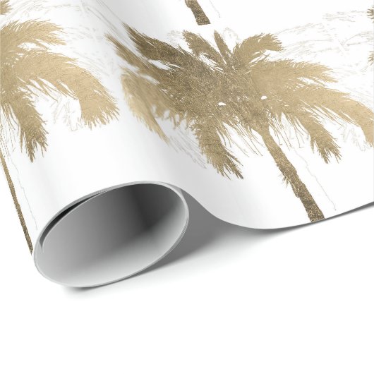 Golden Palm Trees Cadeaupapier (Rol Hoek)