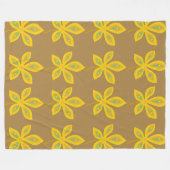 Golden Palmate Pattern Fleece Deken (Voorkant (Horizontaal))