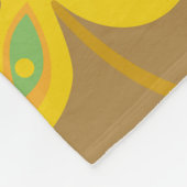 Golden Palmate Pattern Fleece Deken (Hoek)