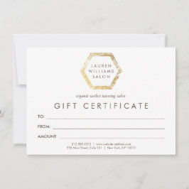 Golden Palms-Logo op White Gift Certificate