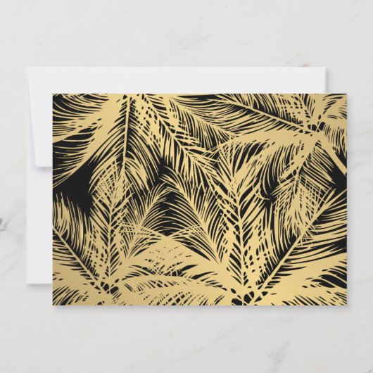 Golden Palms-Logo op zwart cadeaubon (Achterkant)