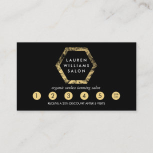 Golden Palms Spray Tanning Logo Black Loyalty Kaar