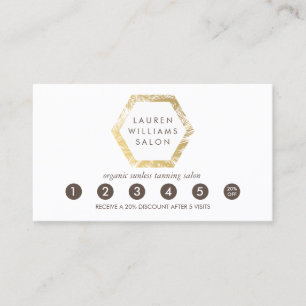 Golden Palms Spray Tanning Logo White Loyalty Kaar
