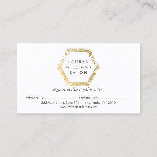 Golden Palms Spray Tanning Logo White Verwijzing (Achterkant)