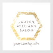 Golden Palms Spray Tanning Salon Logo on White Raamsticker (Vel)