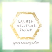 Golden Palms Spray Tanning Salon Logo on White Raamsticker (Vel 3)