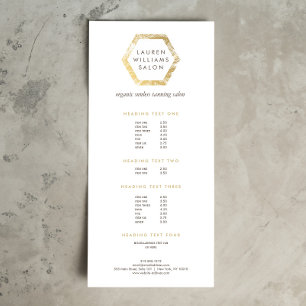 Golden Palms Spray Tanning Salon Logo on White Reclamekaart