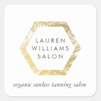 Golden Palms Spray Tanning Salon Logo on White
