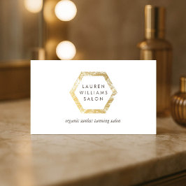 Golden Palms Spray Tanning Salon Logo on White Visitekaartje