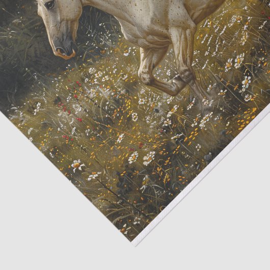 Golden Palomino Paardenschilderij Decoupage Tissuepapier (Detail)