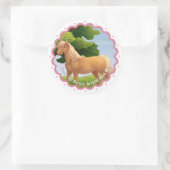 Golden Palomino Pony Ronde Sticker (Tas)