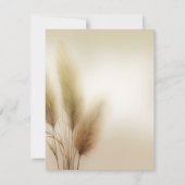 Golden Pampas Grass Bohemian Boho Bruiloft RSVP Kaart (Achterkant)