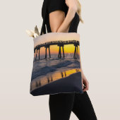 Golden Panama City Beach Sunset Reflections Bag Tote Bag (Dichtbij)
