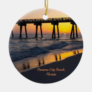 Golden Panama City Beach Zonsondergang Reflecties Keramisch Ornament