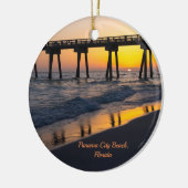 Golden Panama City Beach Zonsondergang Reflecties Keramisch Ornament (Links)