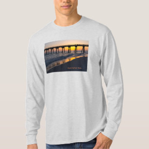 Golden Panama City Beach Zonsondergang Reflecties T-shirt
