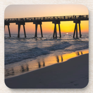 Golden Panama City Sunset Reflectie Onderzetter Se
